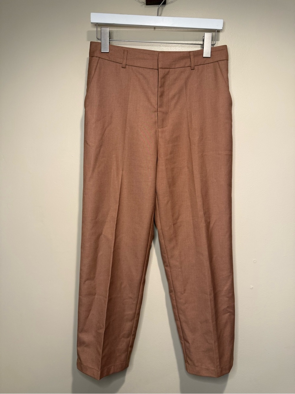 Commense Pants Brown Cropped tailored Trousers Polyester Blend size medium